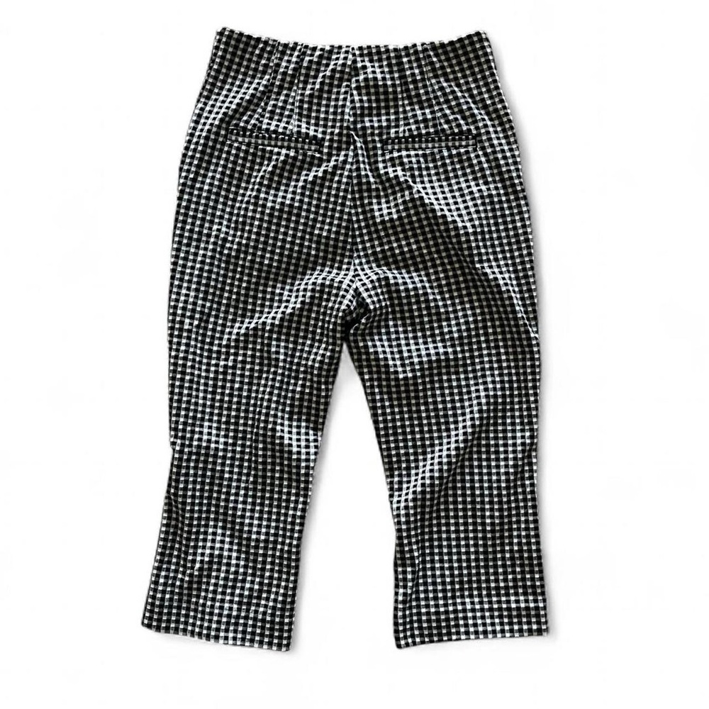 Maeve Anthropologie Black and White Gingham Stretch Capris - Picture 5 of 5